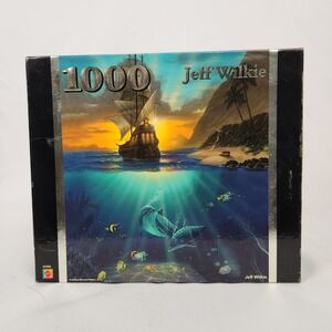 New Sealed Mattel "Pirates Paradise" by Jeff Wilkie 1000 Pc Puzzle 22"x28"